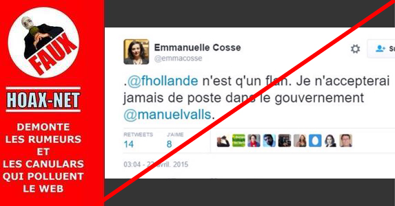 Non, Emanuelle Cosse n’a pas fait de tweet anti-flan