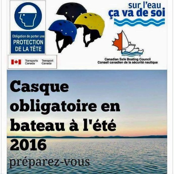 CASQUE OBLIGATOIRE EN BATEAU AU CANADA-