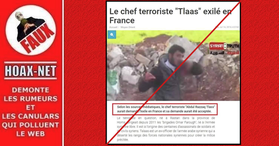 NON, cet homme n’est pas un chef terroriste exilé en France