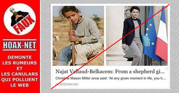 Les fausses photos concernant Najat Vallaud-Belkacem.