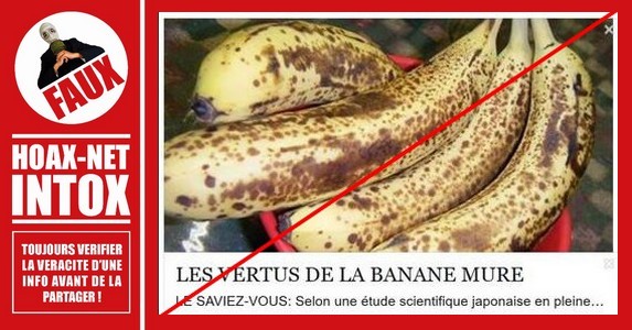 NON, la banane mûre (tachetée) n’est pas anti-cancer !