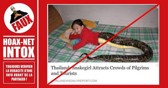 Non, cette petite fille Thaïlandaise n’est pas mi-humaine / mi-serpent !