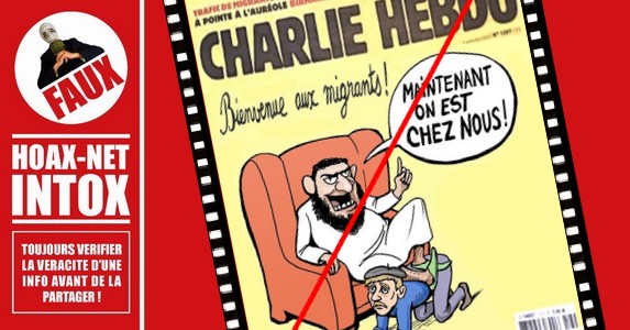 Fausse manchette de Charlie Hebdo.