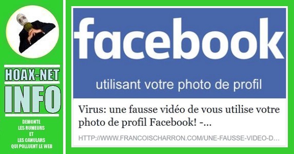 Virus: une fausse vidéo de vous utilise votre photo de profil Facebook!