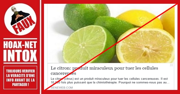 Non, le citron ne va pas vous guérir du cancer.