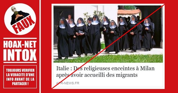 Non, des religieuses n’ont pas été mises enceintes par des migrants en Italie.