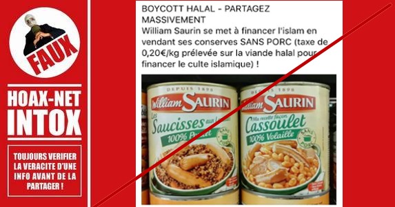 Non, William Saurin ne finance pas l’islam avec une taxe halal