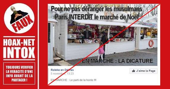 Non, Paris n’interdit pas le marché de Noël à cause des musulmans.