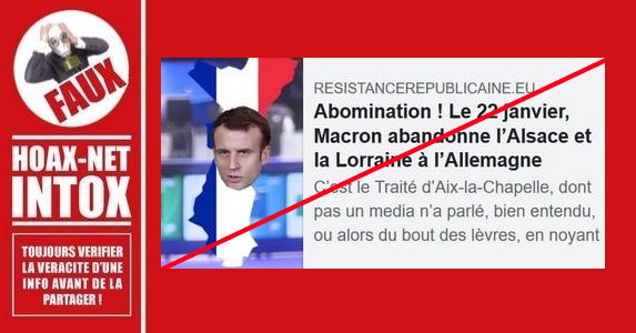 Non, Macron ne va pas « vendre » l’Alsace-Lorraine à l’Allemagne (ni lui céder son siège à l’Onu)