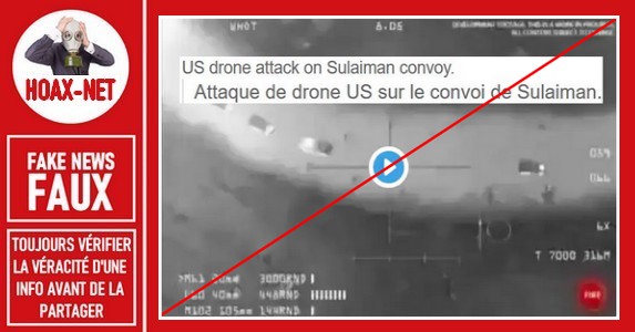 Non, cette vidéo ne montre pas le drone qui a tué Soleimani à Bagdad le 3 janvier 2020.