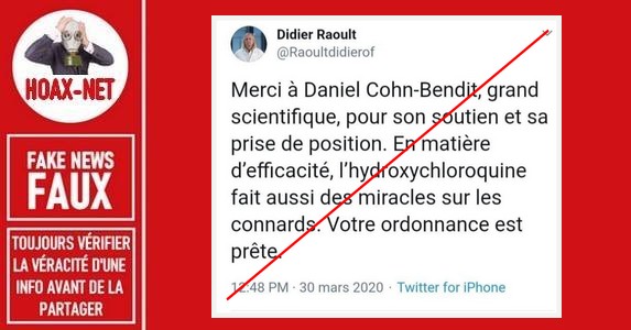Non, ce compte Twitter n’est pas celui du professeur Didier Raoult.
