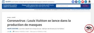 Louis Vuitton lance un ensemble masque/bandana à plus de 300 euros