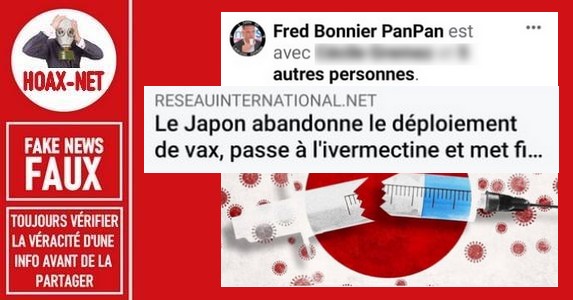 Non, le Japon n’a pas « abandonné » la vaccination pour prescrire de l’Ivermectine.