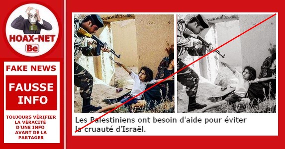 Non, ce n’est pas un soldat israélien qui pointe son fusil sur cet enfant.