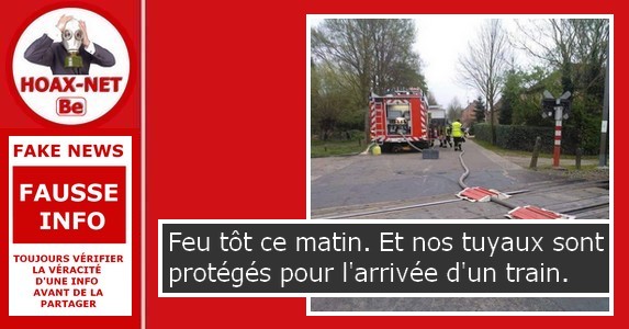 Non, ce n’est pas la photo d’une bourde des pompiers belges.