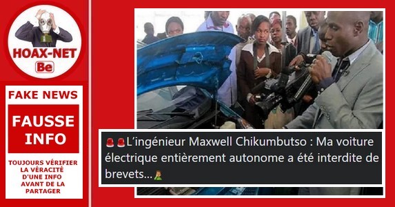 Non, un inventeur zimbabwéen n’a pas créé une voiture électrique qui n’a jamais besoin d’être rechargée.