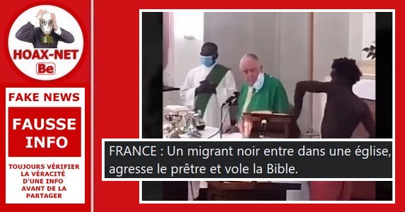 Non, ce prêtre n’a pas été agressé et ne s’est pas fait voler sa bible en France.