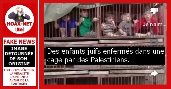 Non, cette vidéo ne montre pas des enfants capturés et mis en cage par les Palestiniens ou le  Hamas.