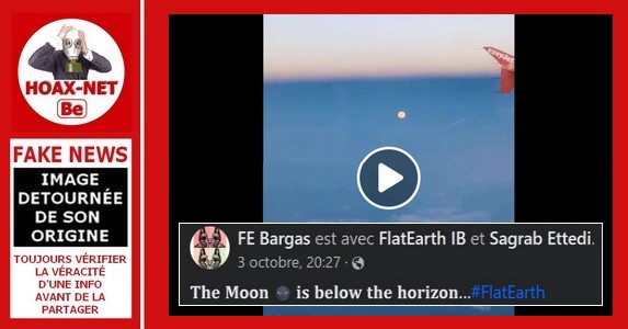 Non, sur cette vidéo, la lune n’apparait pas sous l’horizon de la Terre !