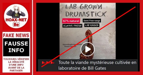 Non, cette vidéo ne montre pas de la « viande mystérieuse » fabriquée dans un laboratoire de Bill Gates » !