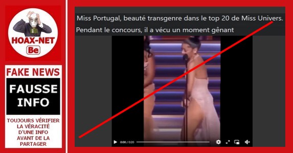Non, cette vidéo ne montre pas Miss Portugal remettant ses organes génitaux en place en direct !