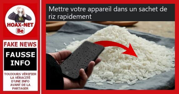 Non, sécher votre smartphone mouillé dans un sachet ou un récipient de riz cru n