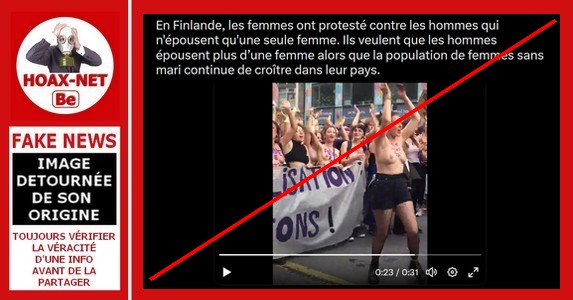 Non, cette vidéo ne montre pas une manifestation des femmes finlandaises.