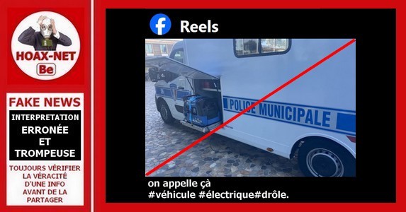 Non, ce groupe électrogène ne sert pas à recharger le véhicule électrique de la police municipale de Montpellier.