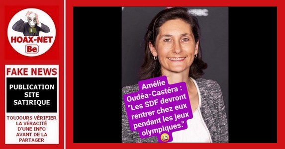 Non, Amélie Oudéa-Castéra n’a pas tenu ces propos concernant les SDF pendant les J.O. de Paris.