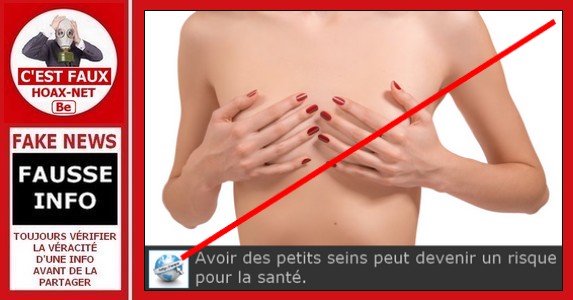 Non, avoir des petits seins ne peut pas devenir un risque de santé pour une femme.